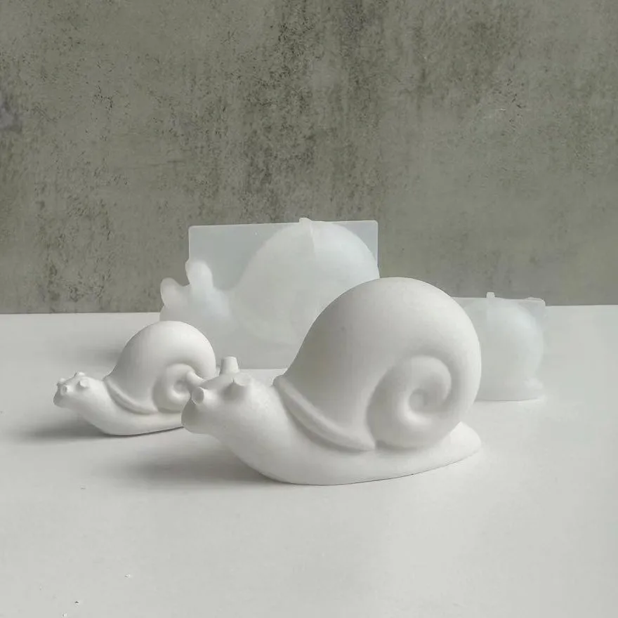 Snail Animal Silicone Mold DIY Aromatherapy Candle Soap Plaster Cast Resin Mold Home Decoration Artifact Candle Making Supplies