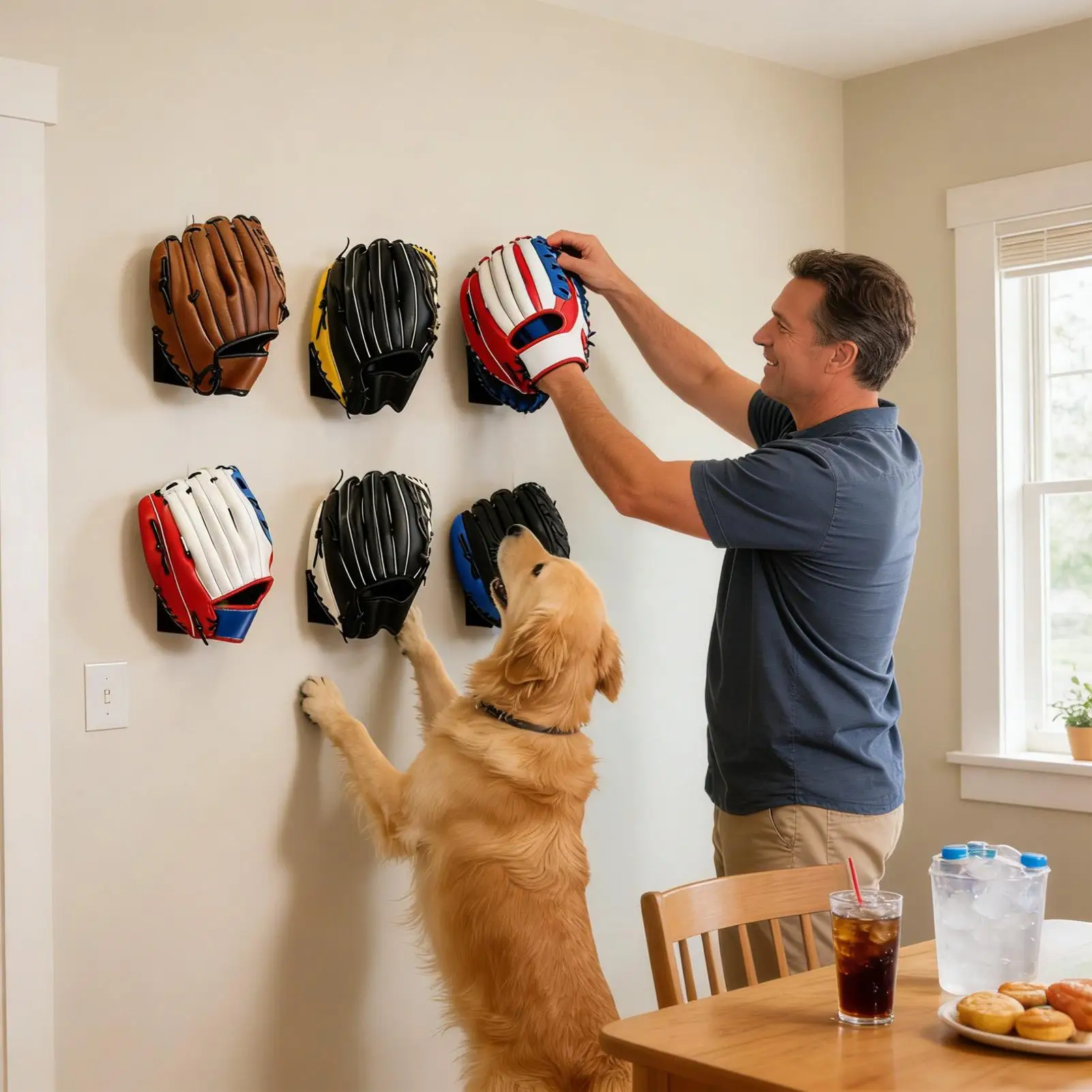 

Pro Glove Shape Keeper, 2-Piece Steel Wall Mount Rack, Invisible Floating Display for Home Stadium Lounge, Saves Space