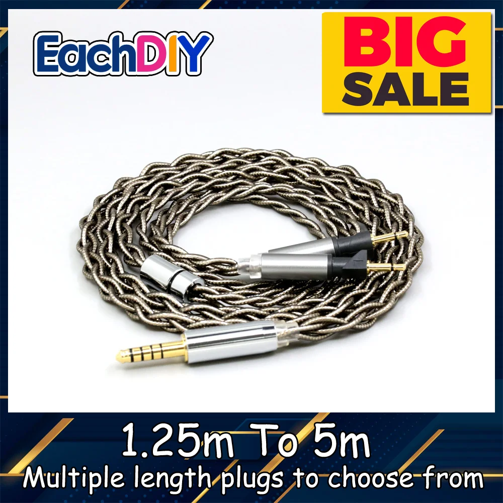 

99% Pure Silver Palladium + Graphene Gold Earphone Cable For Abyss Diana v2 phi TC X1226lite 1:1 headphone pin LN008380