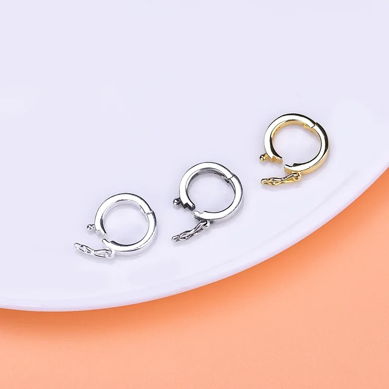 S925 silver buckle DIY accessory pendant buckle can be opened, the buckle of the bracelet, the buckle of the buckle, the buckle