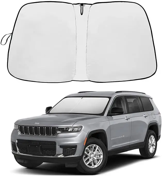 

Складная солнцезащитная шторка на лобовое стекло для Jeep Grand Cherokee 2014-2026, УФ-отражатель сохраняет прохладу в салоне автомобиля