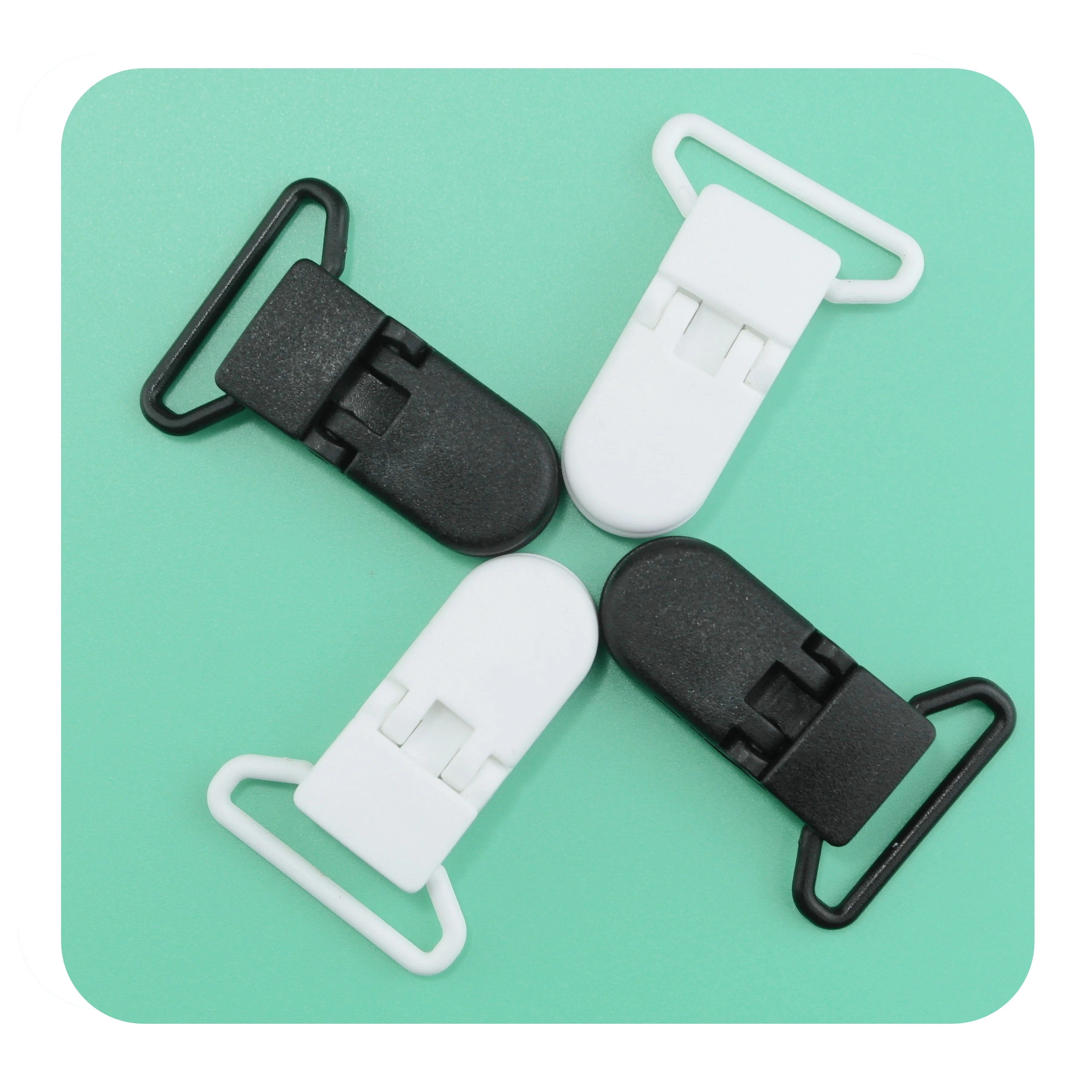 100 قطعة/المجموعة البلاستيك الطفل مشابك مصاصة للرضع حامل الحمالة القفاز بينكي كليب Diy بها بنفسك مهديء هوة الرضع الدمية كليب اكسسوارات #6