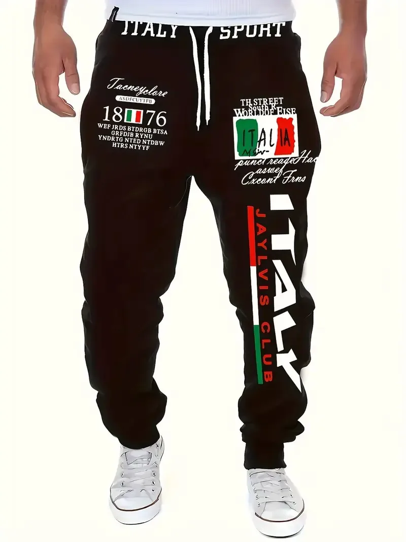 

The new men's trousers for Spring and autumn 2025 feature street casual fashionable and comfortable 3D letter pattern printing