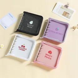 A7 Square Zipper Binder Notebook Kpop Photocard Collect Book Journal Diary Agenda Planner Bullet School Stationery