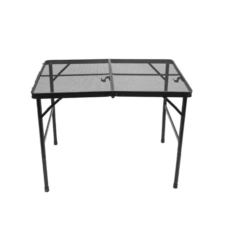 Grid Folding Cooking Camping Table Aluminum Alloy Picnic Table Kitchen Accessory For Camping BBQ Hiking Traveling