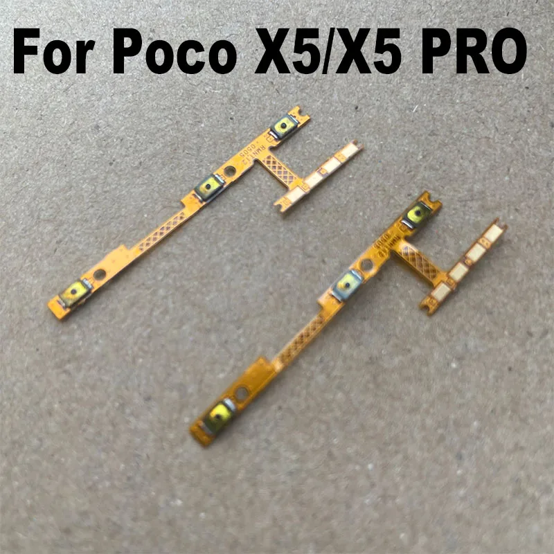 Power Flex Cable For Xiaomi Poco X5 Pro 5G Power On Off Volume Button Key Flex Cable Replacement