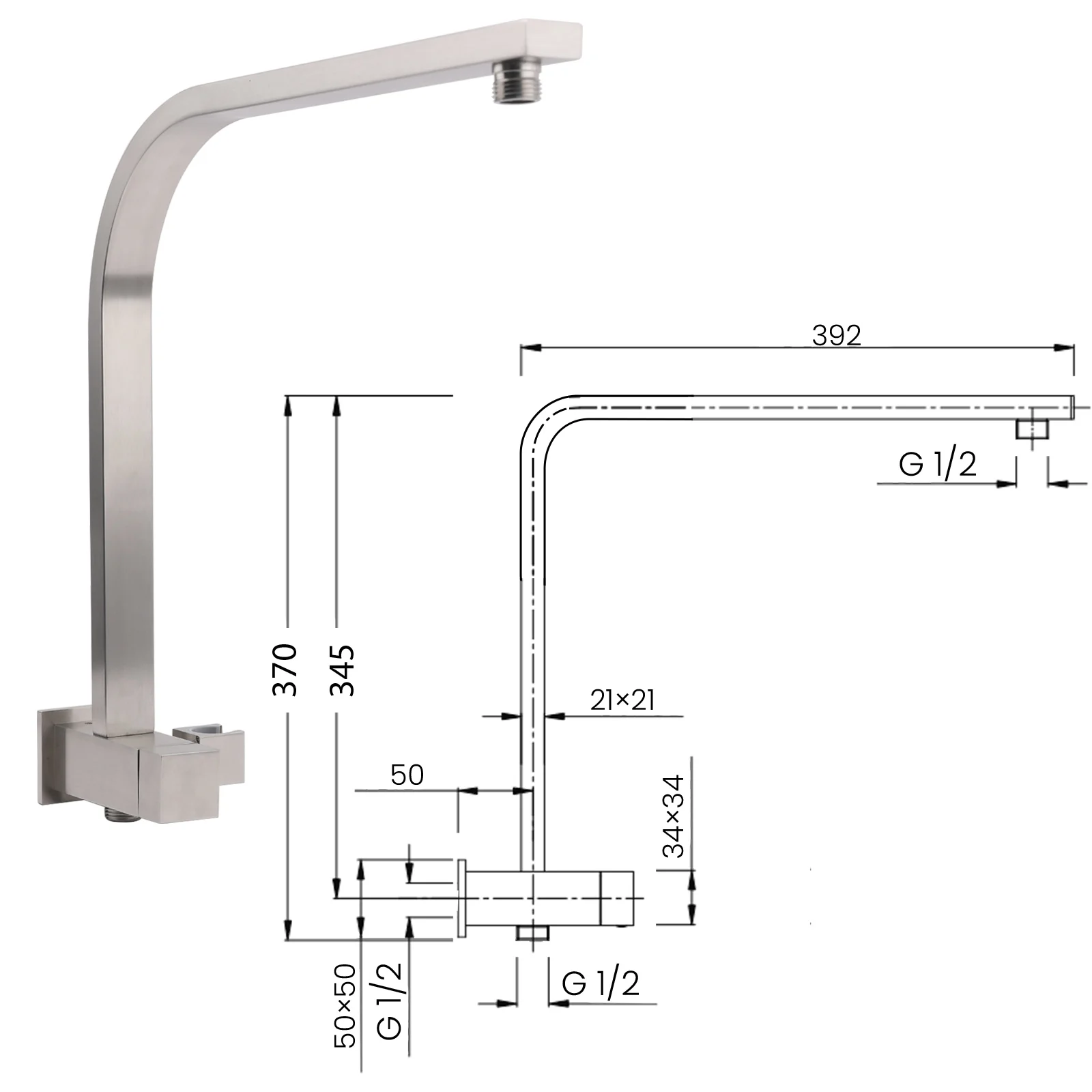 **Sydney Stock** KYLINS 2 In 1 Shower Head Set Round 8/10/12/16'' Rainfall Head Gooseneck Arm Mixer Taps Set Gun Metal Grey WELS
