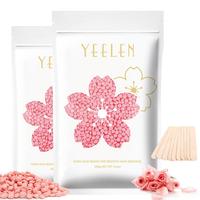 Hard Wax Beads 200g  Hair Removal 10 Sticks Brazilian Waxing for Bikini Face Legs Armpit Eyebrow Chest Legs Armpit for Women Men