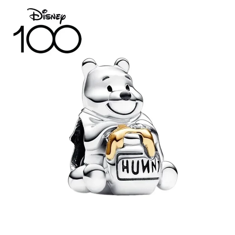 Disney-925 pingente de prata esterlina dumbo para mulheres, cervos encantos, mickey, minnie, talão, se encaixa pandora pulseira, 100 ° aniversário