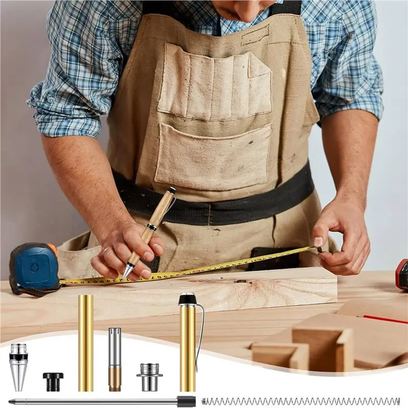 AT29-18 Pieces Wood Turning Pen Set With Refills Rotating Pen Kit For Wood Turning Bulk Lathe Turning Supplies For Pen Making