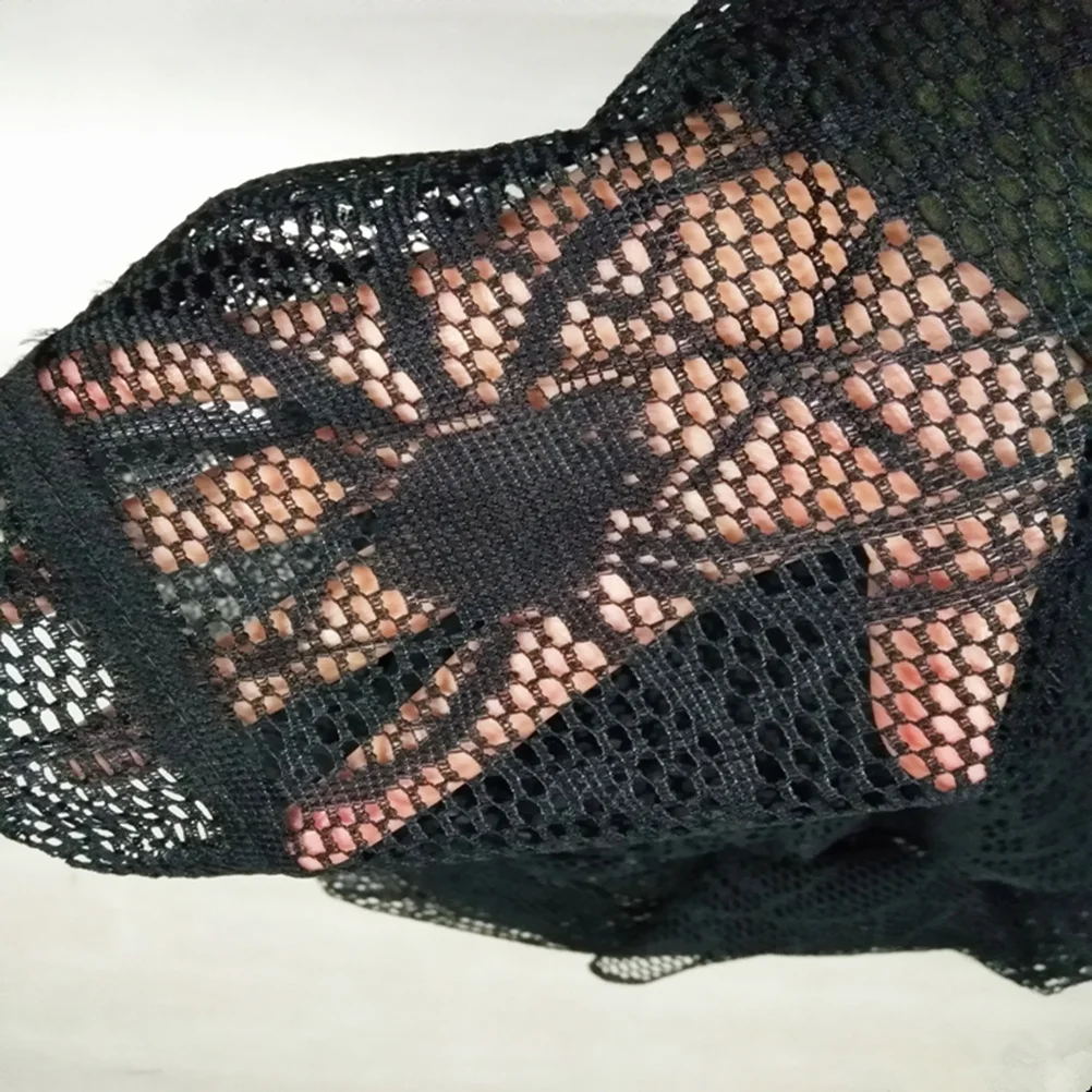 

Halloween Spider Web Table Runner Black Polyester Lace Seamless Party Decor Desk Runner Supplies 60x12inch Halloween Supplies