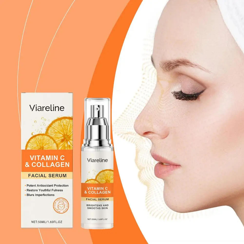 30ml Vitamin C Serum Lighten Skin Radiance Deep Hydration Face Care Lightweight Hyaluronic Acid