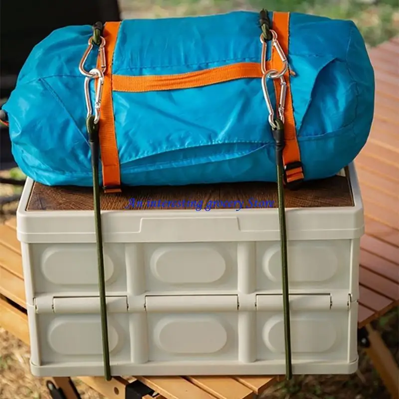 652D Elastic Straps with Carabiner Hooks Heavy Duty Bungee Cord for Outdoor Tent, Luggage Rack, Camping, Cargo Enduring