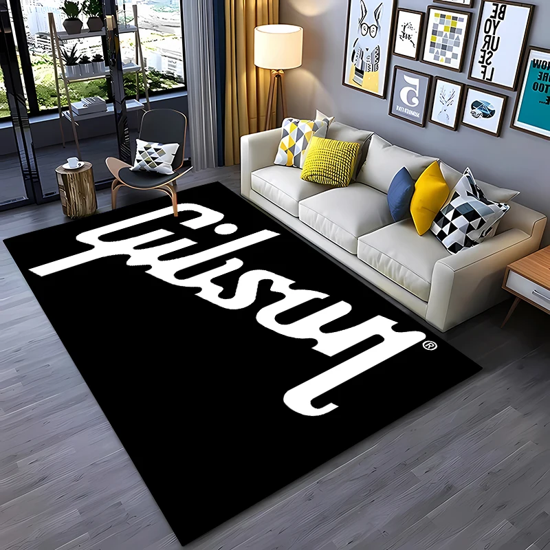 Fender Guitar 3D Printing for Bedroom Living Room Hallway Long Strip Carpet Anti-slip Soft  Rug Sofa Doormat Home Kitchen  Decor