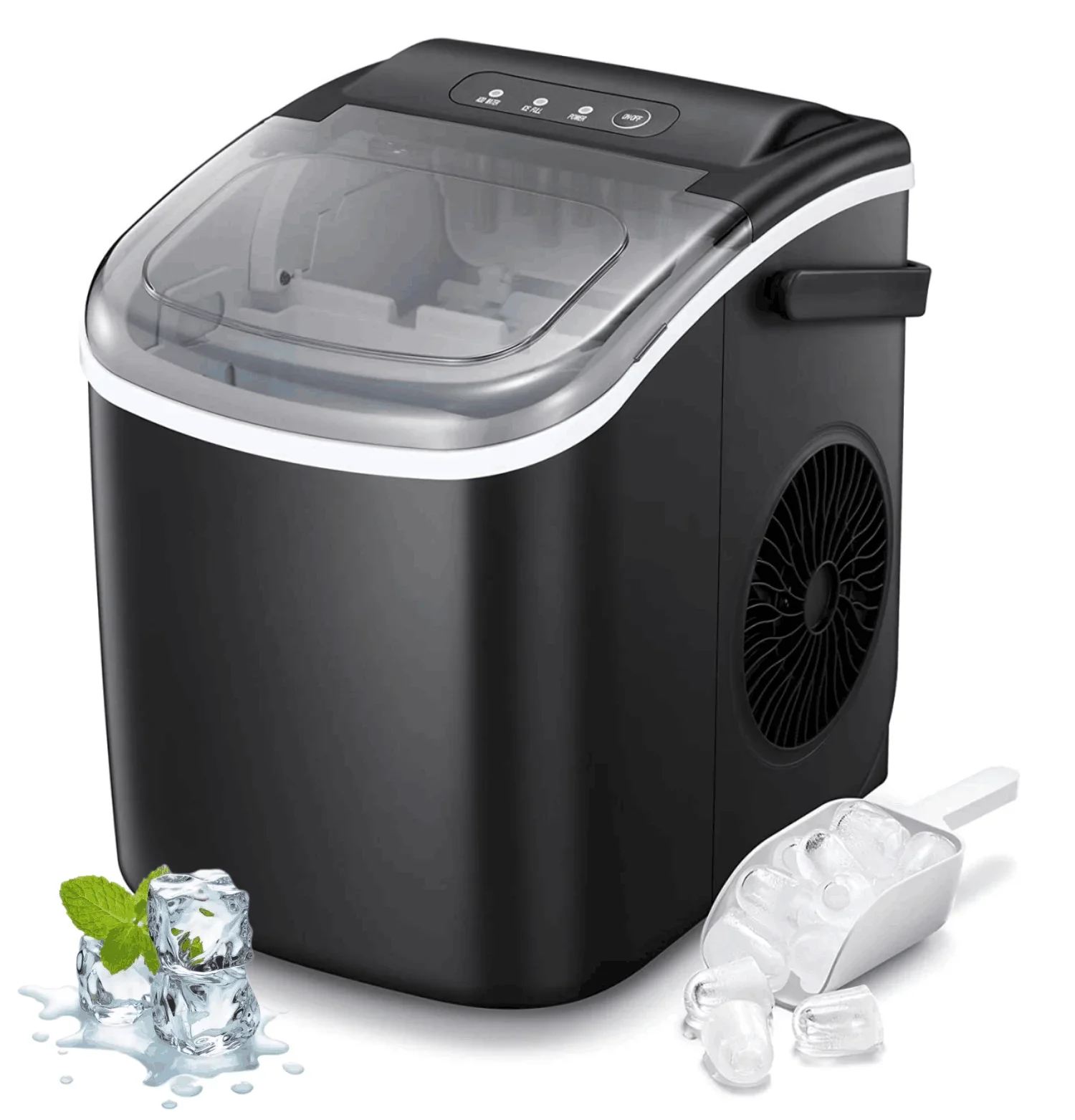 Hot Selling 1.2L Electric Ice Makers Ice Machine 12kg Compact Countertop 6 Mins 9 Bullet Portable Ice Cube Maker Machine