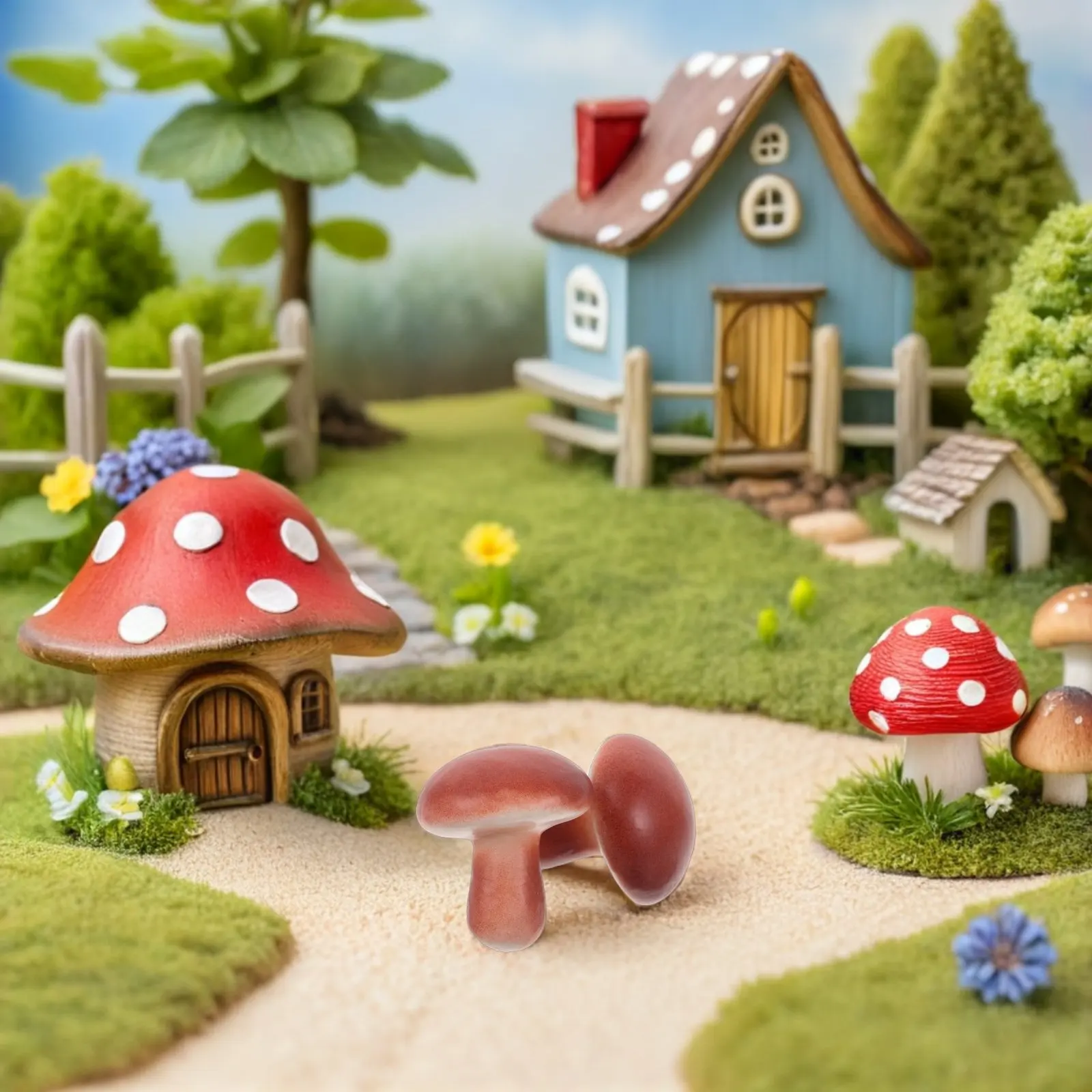 50Pcs Simulation Miniature Mushroom Decor Lifelike Foam Mushrooms for DIY Plant Pots Micro Landscape Home Party Kitchen