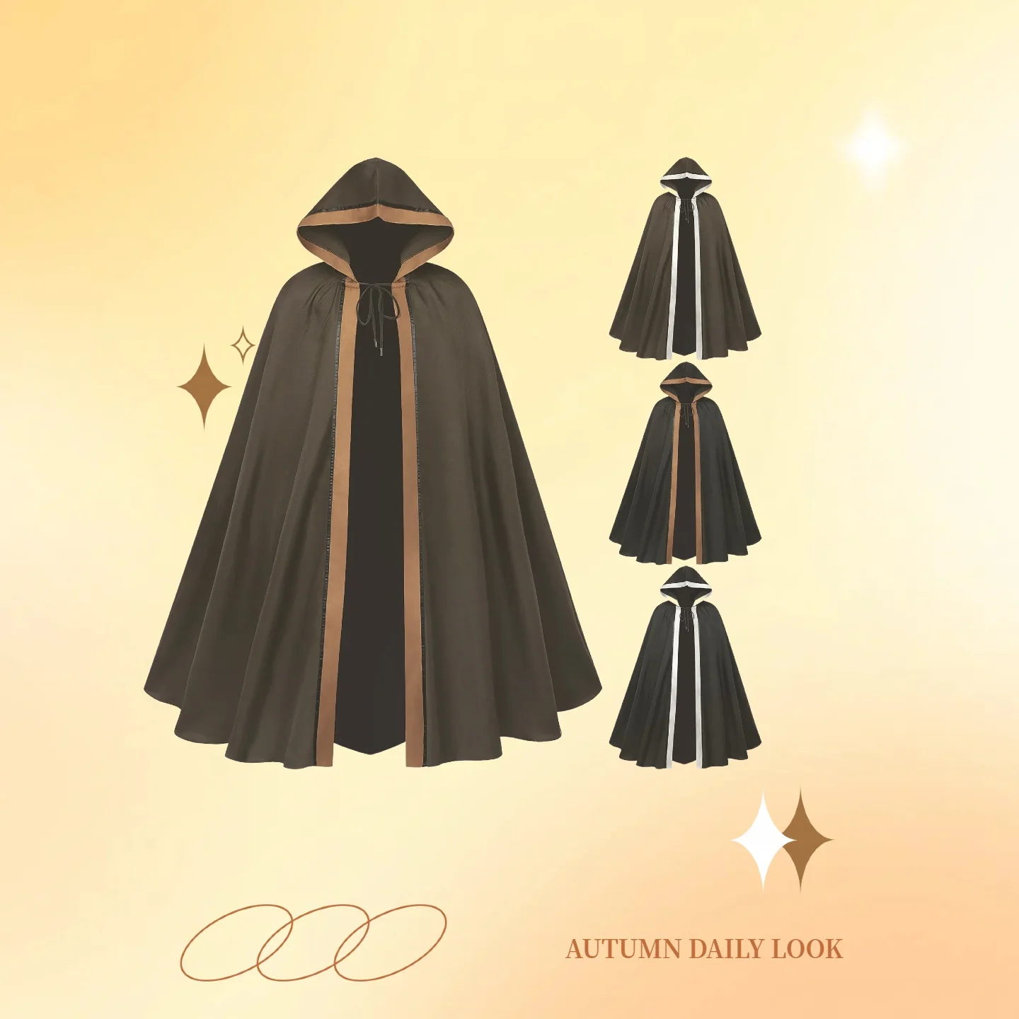 

Европейский и американский косплей костюм волшебника, черный плащ с капюшоном