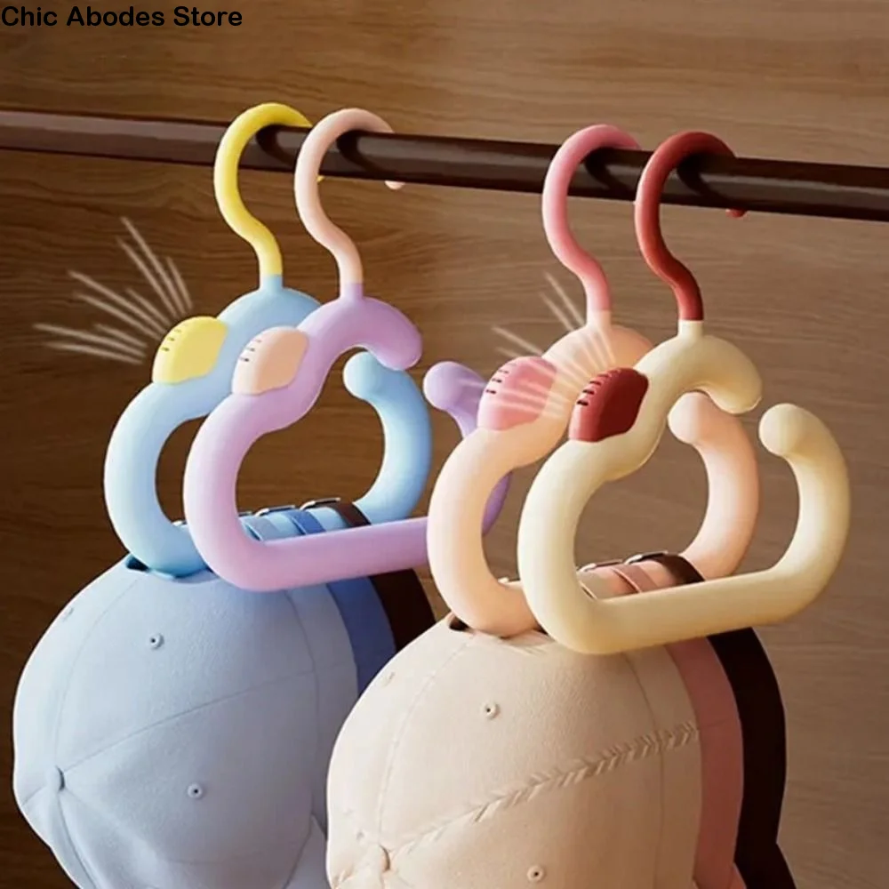 

2PCS Multi-functional Dopamine Aroma Cloud Hook Colorful Hanging Scarf Tie Hanger Plastic Anti Slip Hat Storage Hanger Home Use