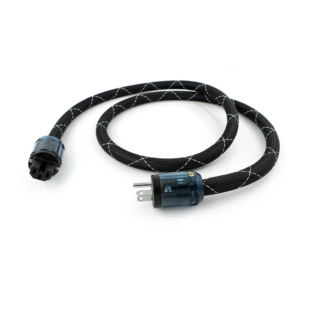 

One pieces Power Cable with US Plug Mains Power Cable HIFI Audiophile European AC Power Cable