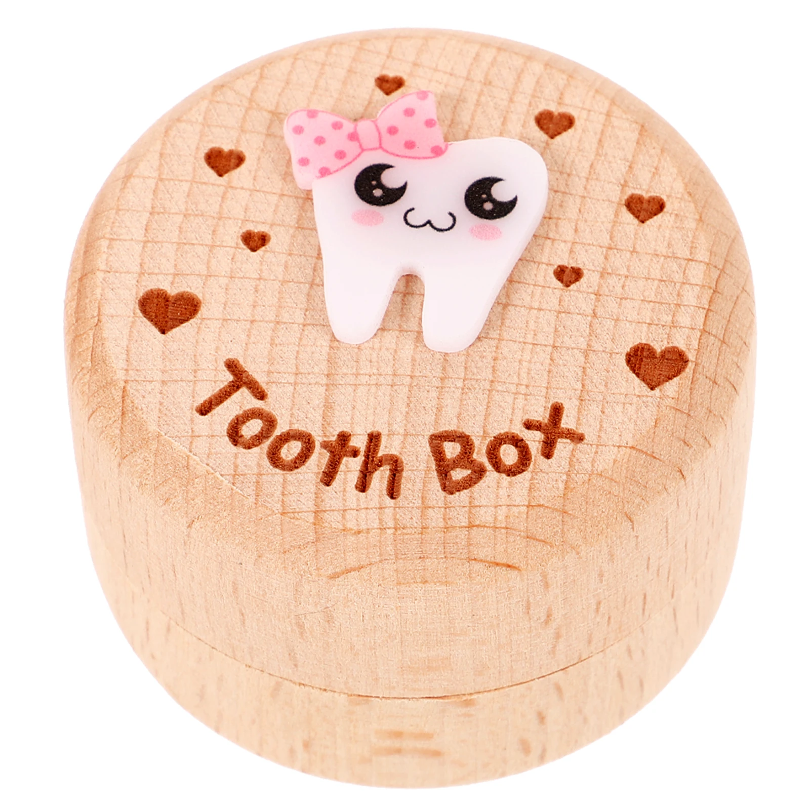 

Baby Tooth Box Wooden Keepsake Container for Kids First Deciduous Teeth Storage Small Gift Boxes Modern Minimalist Design Safe
