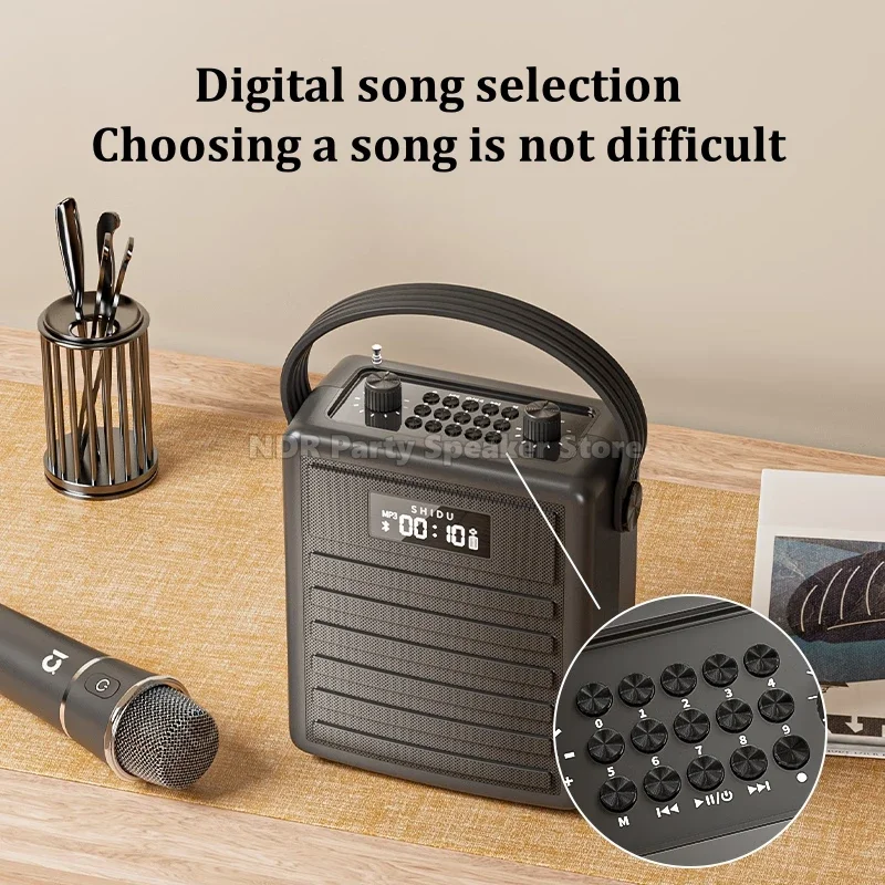 H11 مع ميكروفون لاسلكي متعدد الوظائف K-song الصوت قابلة للشحن مضخم صوت يده 30 واط عالية الطاقة سمّاعات بلوتوث
