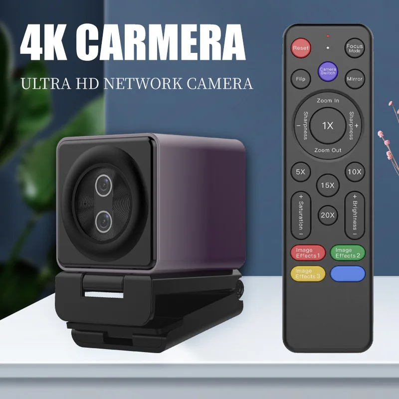 4K ultra-clear computer camera autofocus notebook with microphone remote control live camera