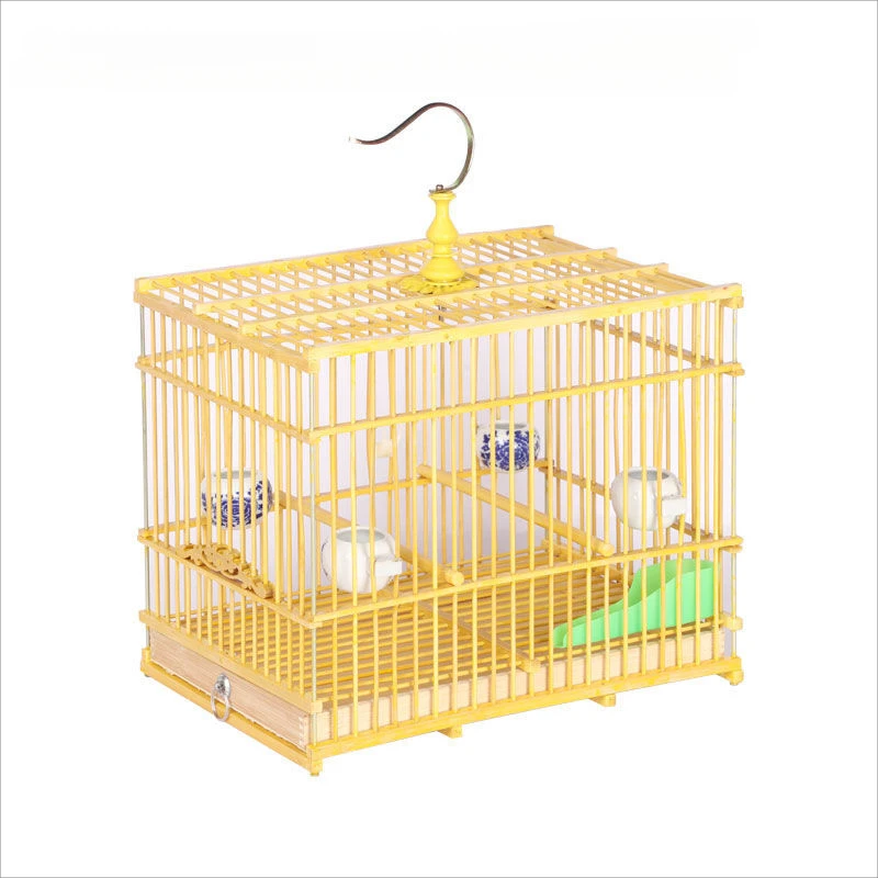 Portable Carrier Bird Cages Budgie Canary Small Outdoors Wooden Bird Cages Quail Decoration Jaula Pajaro Birds Supplies WZ50BC