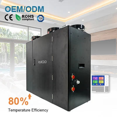 

Энергоэффективный гибкий вертикальный вентилятор MVHR, настенный вентилятор из оцинкованной стали, система восстановления воздуха, HVAC, восстановление тепла