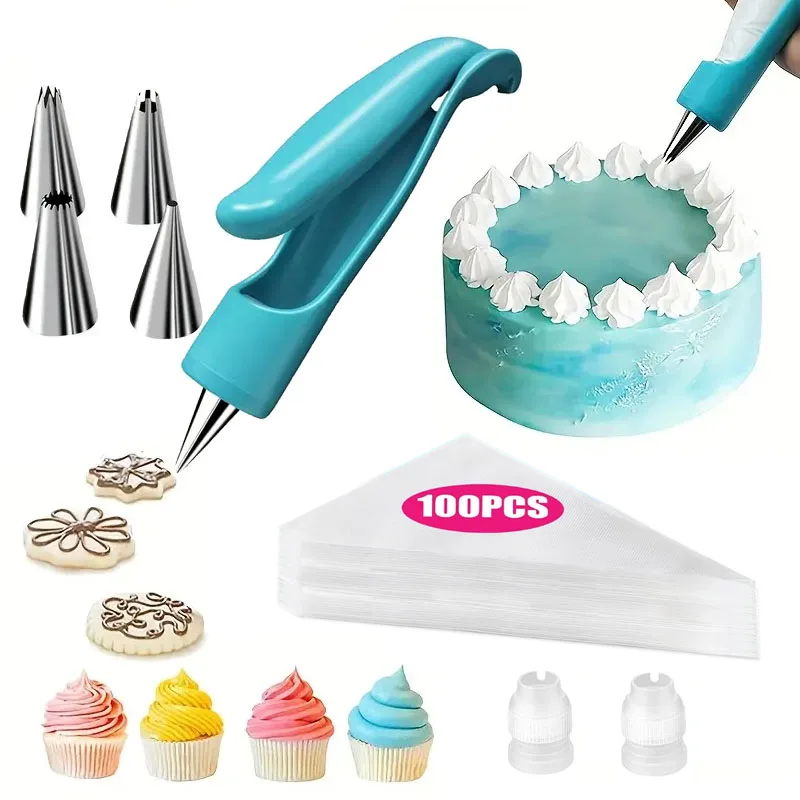 107PCS Gebäck Zuckerguss Dekorieren Tasche Düse Spitze Fondant Kuchen Zucker Dekorieren Stift Set, Kuchen Dekorieren Werkzeug, DIY Backen Liefert