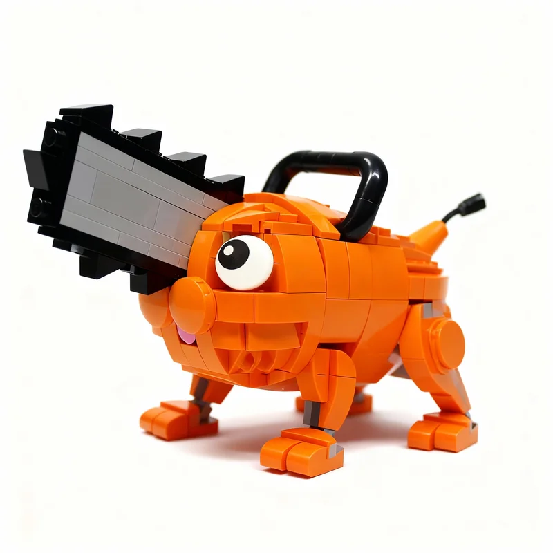 392pcs MOC Pochita Chainsaw Man Other Model Building Blocks Home Decor Desk Display Shelf Accent Collector Room Gift For Adults