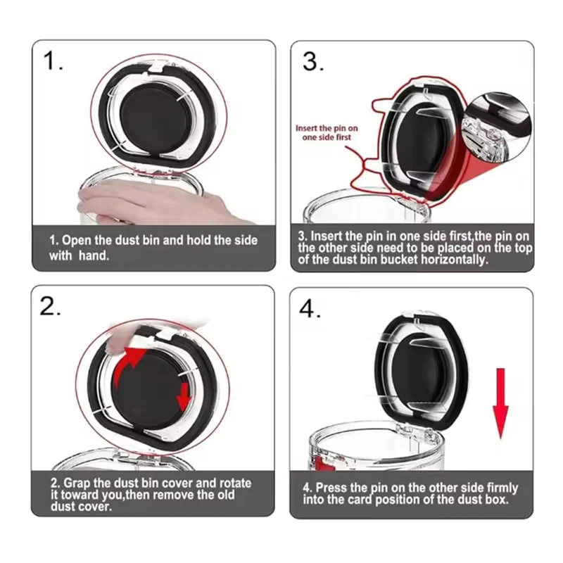 A24P Replacement Dust Cup Bottom Cover Cap For Dyson V6 DC58 DC59 DC62 DC74 Cordless Handheld Vacuum Cleaner Spare Dust Collecto