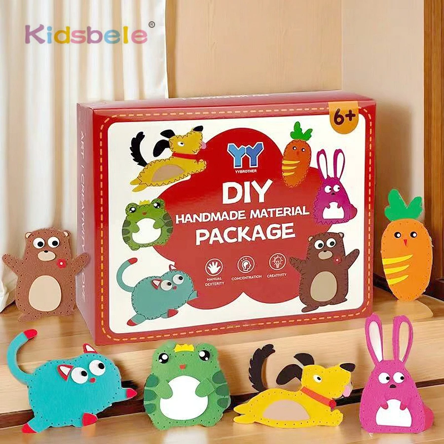 

Кукла ручной работы, швейная игрушка Монтессори, набор для рукоделия «сделай сам» для начинающих с 6 брелоками, забавный подарок для семейной вечеринки, подарок на день рождения для детей