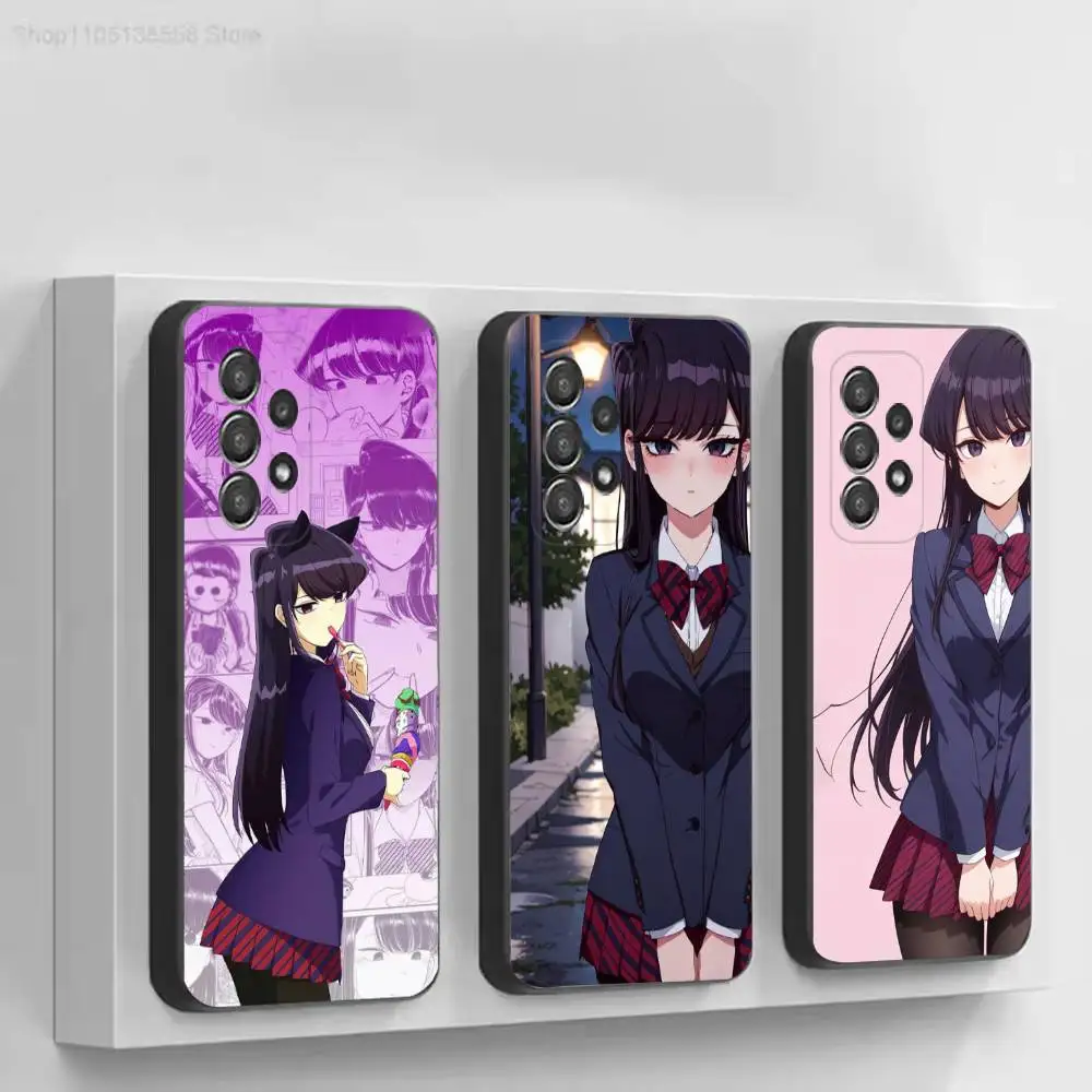 Komi Shouko Black Soft Protective Case For Samsung Galaxy S26 S25 S24 S23 S22 30 21 10 9 Ultra Plus Lite FE