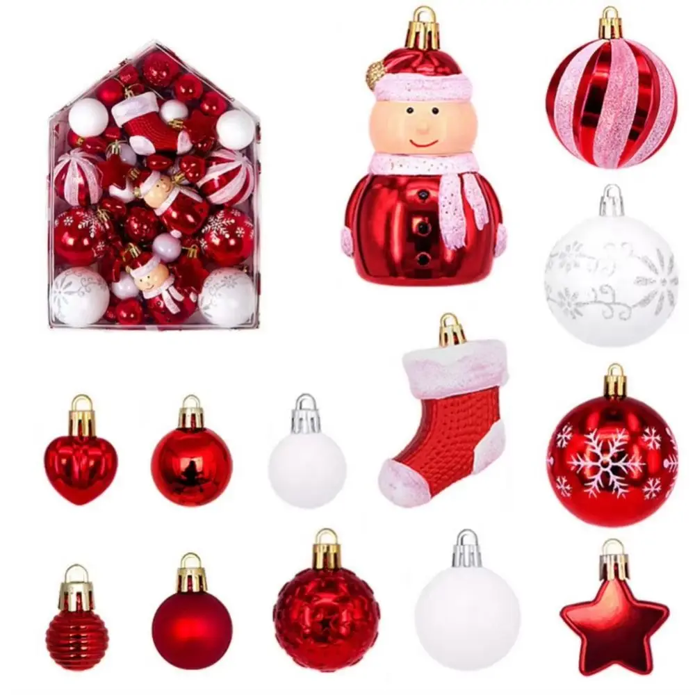 

Fashion Plastic Christmas Ball Set Multicolor Suspensable Christmas Tree Balls Xmas Baubles Party