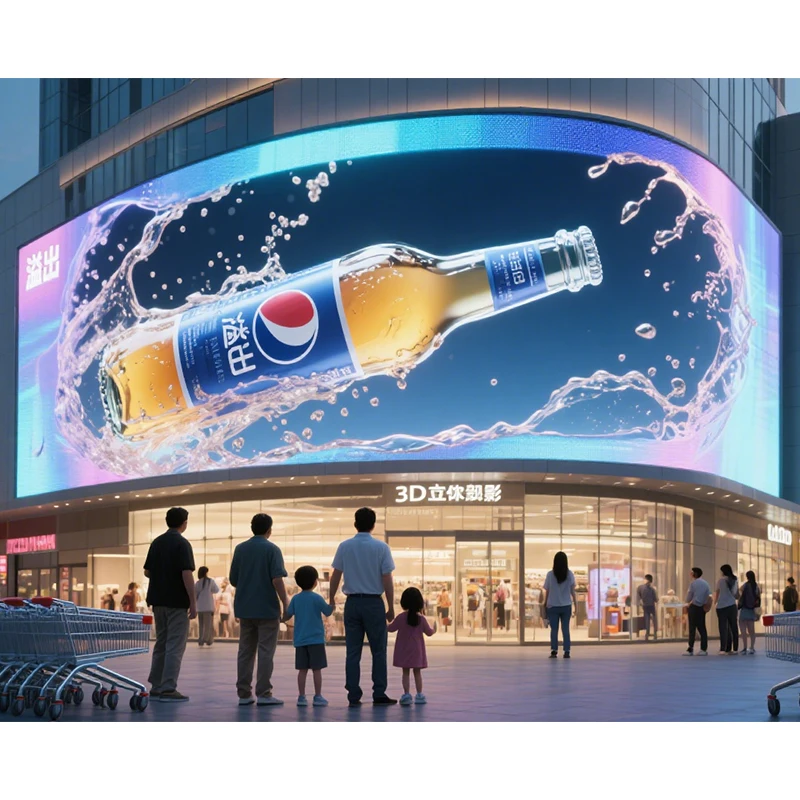 High Quality P6 P8 P10 Waterproof Digital LED Display Screen Fixed Outdoor 3D Billboard Advertising Video Wal