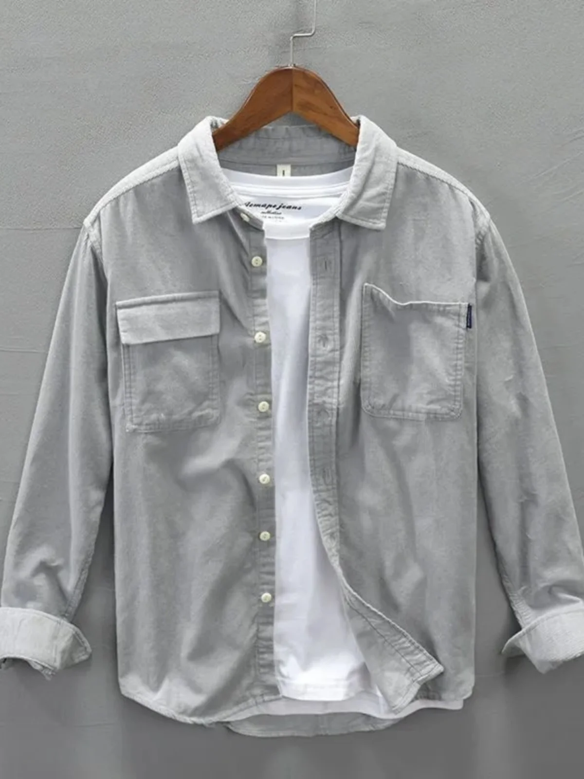 

Мужская хлопковая фланелевая длинная све irt, осенне-зимняя свободная рабочая одежда, модная верхняя одежда из чистого хлопка с длинными рукавами, антимикробная