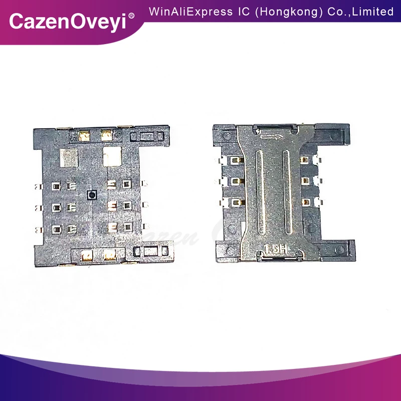 5piece Electronic components connector SIM card CF card holder series SIM-KLB-07-1.5H copper shell high temperature colloid