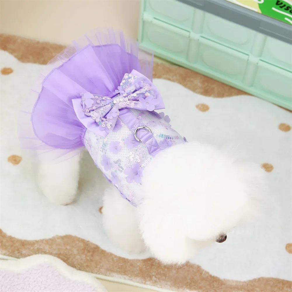 Sweet Summer Pet Princess Clothing Dog Dress for Dogs Skirt Wedding York Chihuahua Poodle for Dogs Skirts Cat Apparel