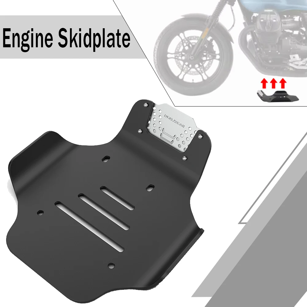 For Moto Guzzi V7 Classic / Stornello/Trofeo /2021 2022 2023 2024 V9 Bobber Roamer Motorcycle Skid Plate Bash Frame Guard Cover