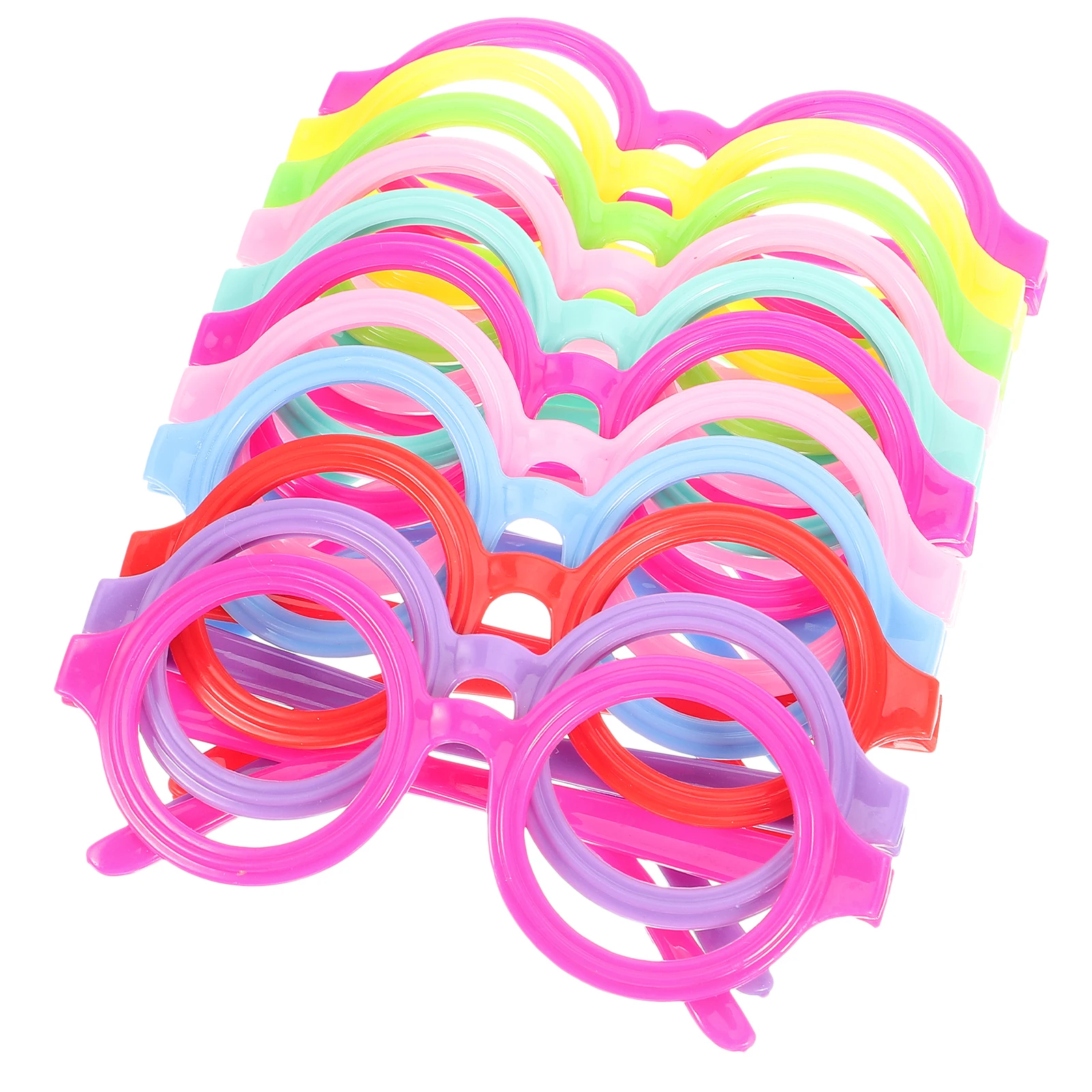 

24 Pcs Glasses Frame No Lens Plastic Eyewear Fashion Dress Up Halloween Kids Glasses Frame Wizard Birthday Party Favors