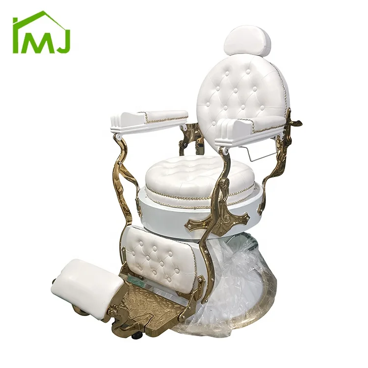 

Luxury White Barbers Chairs Beauty Hair Barbershop Salon Barber Chairs for Men