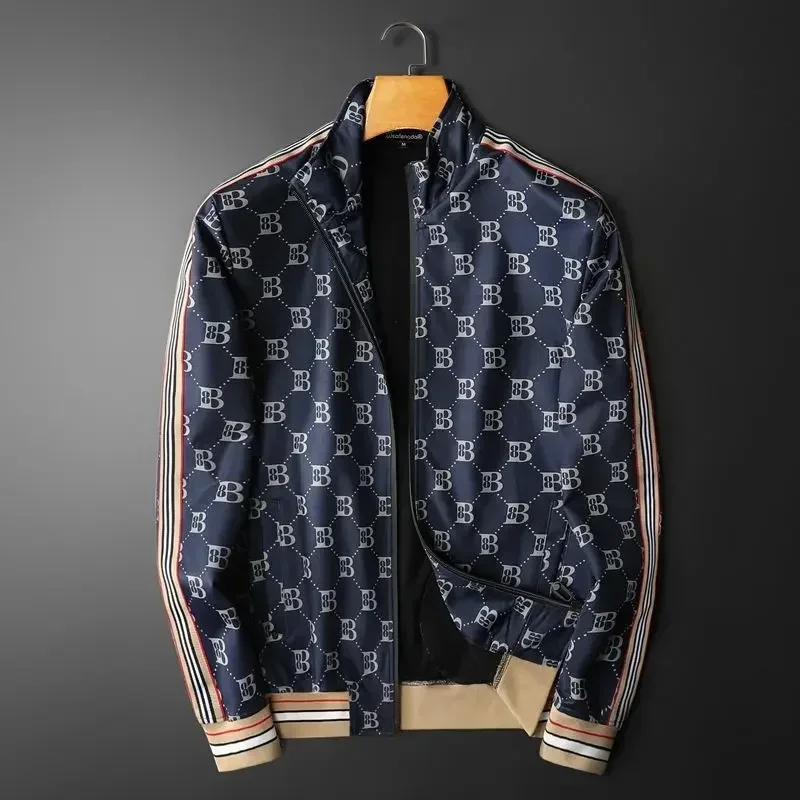 

New autumn/winter fashion jacket trend versatile cardigan jacket men's light luxury slim fit outerwear
