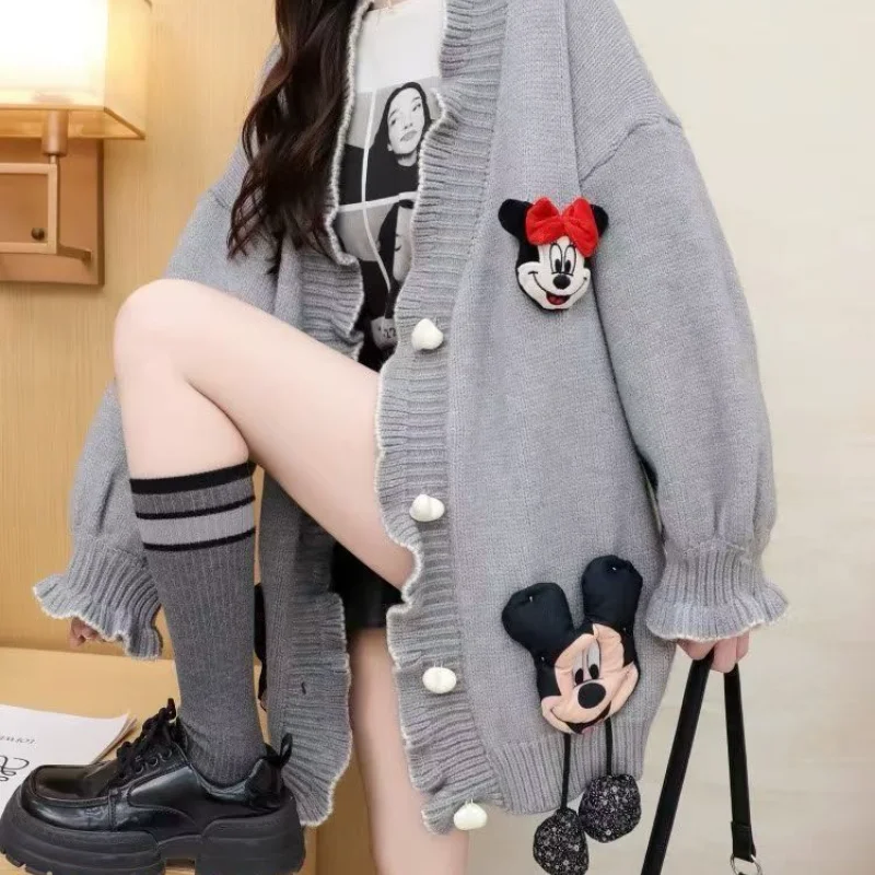 

Новый женский кардиган-свитер 2026 года: милый дизайн, свободный крой, повседневный вязаный топ, трендовый, универсальный, для осени и зимы