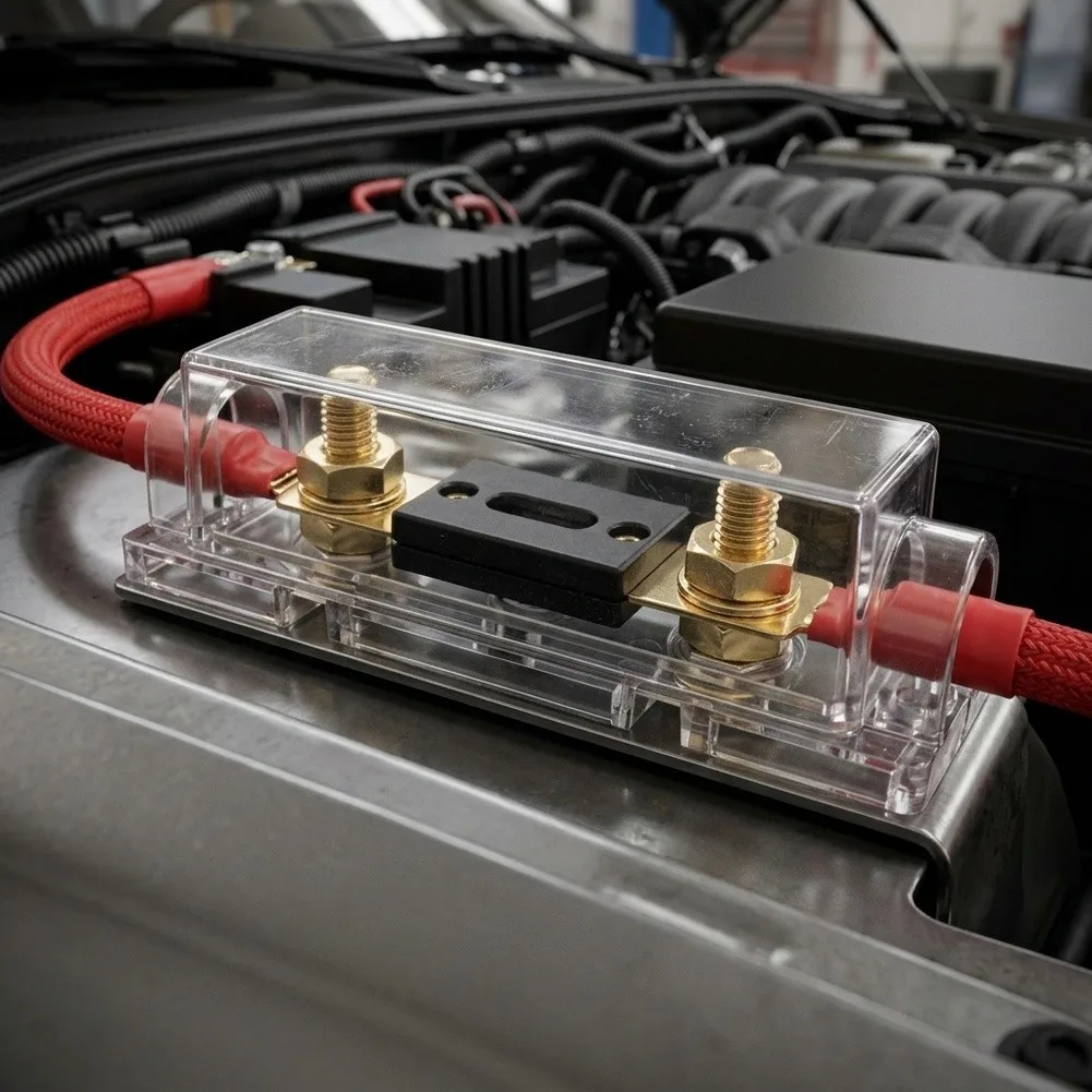 Fuse Holder for PV System Visible Open Status Indication Protects Controller Wire and Battery Resistant  Fuse