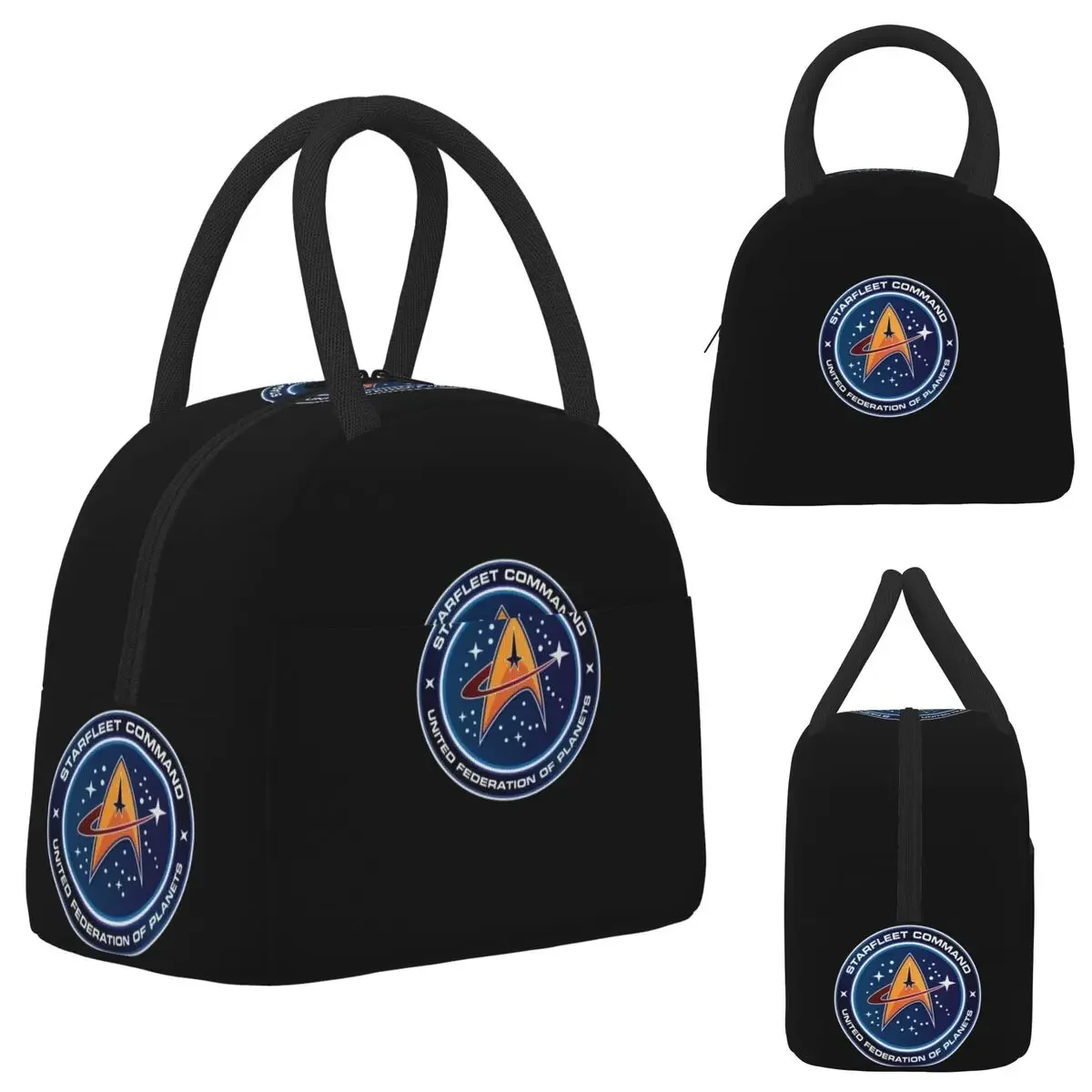 Stars Treks Starfleet Commend Insulated Lunch Bag for Kids School Cooler Thermal Food Box Tote Leakproof Lunch Boxes Container