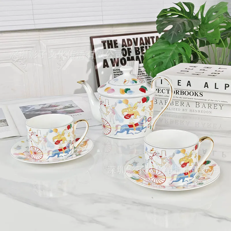 

Ceramic Bone China Cups Saucers Bowls Spoons Plates Tableware Teapots Suitable for Daily Use Guest Dining Afternoon Coffee And