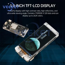 Esp32-S3-R8 Lorawan Protocol Bt Wifi Development Board With 1.9-Inch Tft Ht-Vmt190 Development Board Module