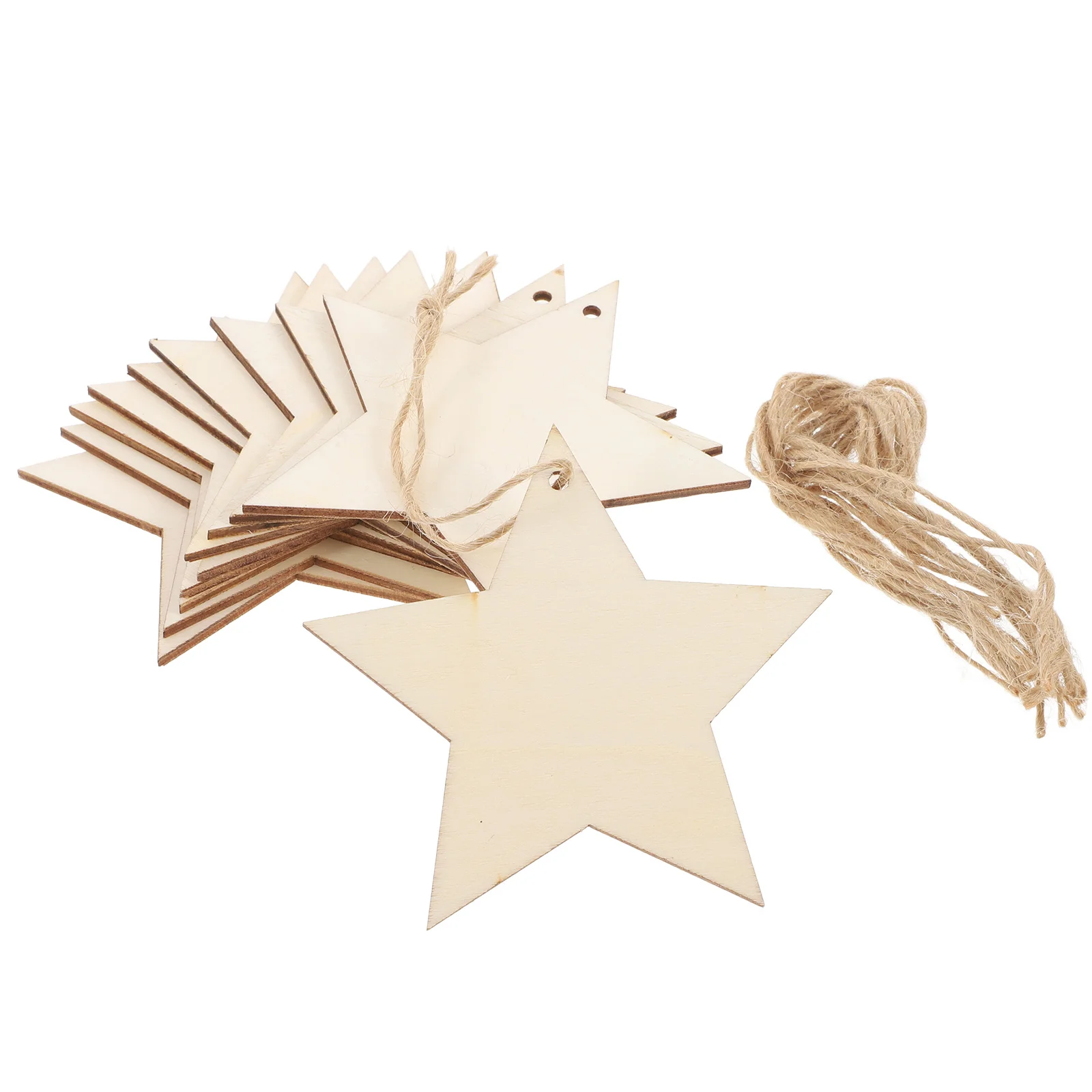 50 قطعة نجمة خشبية الخماسي معلقة المعلقات الزخرفية شجرة عيد الميلاد الحلي عيد الميلاد نافذة الباب لوازم معلقة Craft بها بنفسك الحرفية #1
