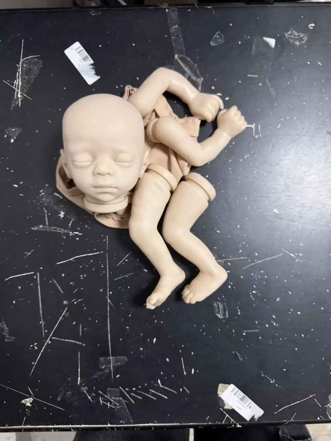 14inches Reborn Kit Blessing Newborn Sleeping Baby DIY Unpainted Reborn Blank Kit Drop Shipping Muñecas Kit Reborn