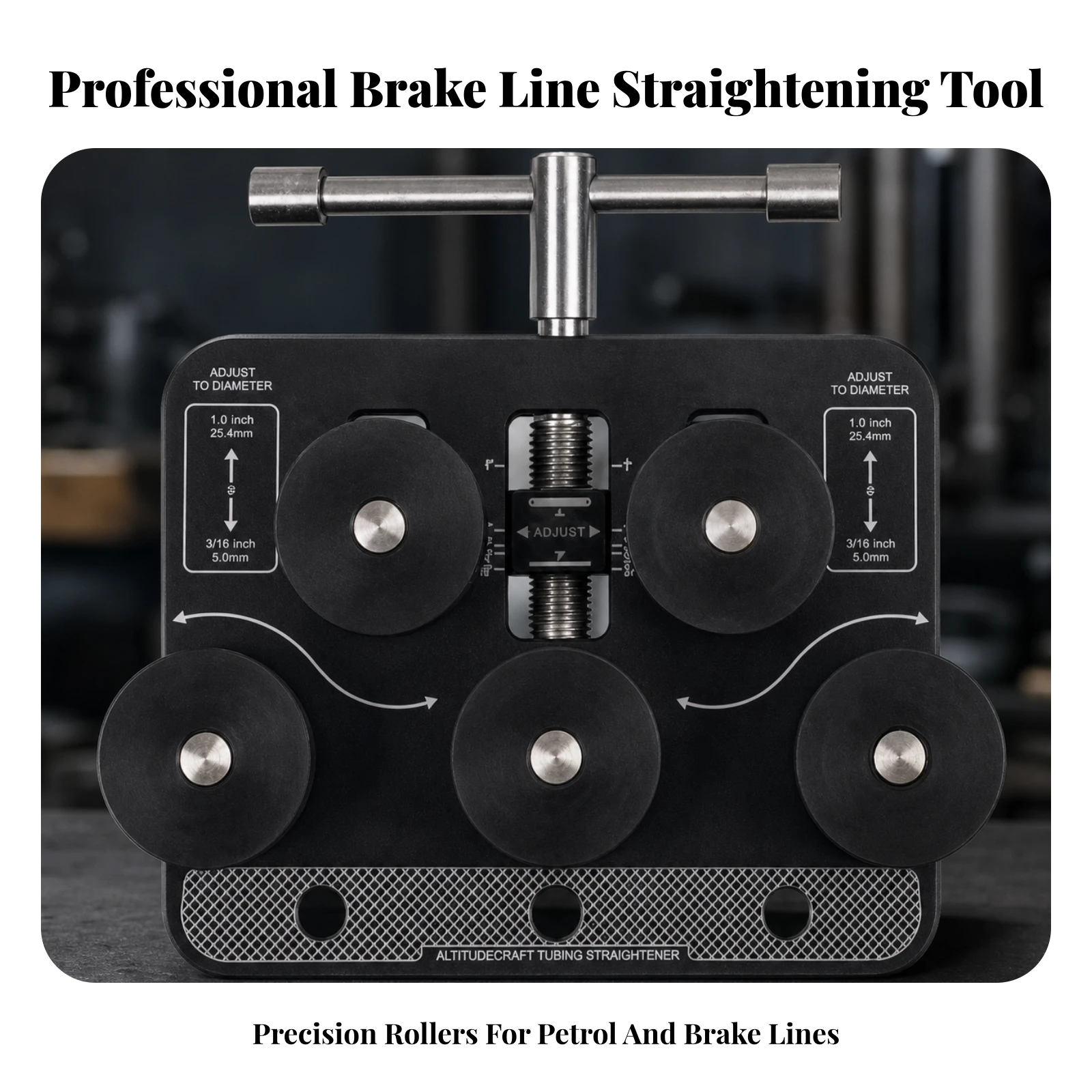 Tubing Straightener Wide Compatibility Tube Straightener Straightening Tool Hand-Operated Smooth for Mechanics, Workshop, Garage